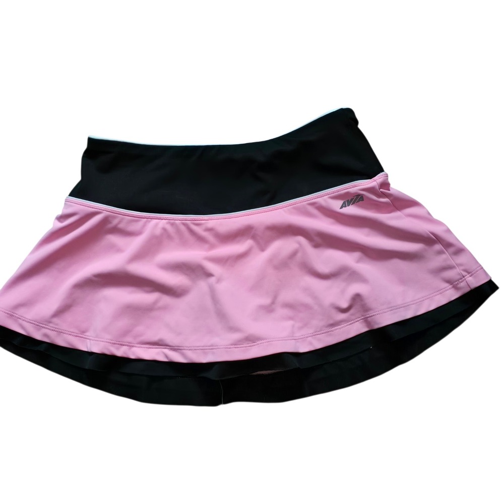 Avia Womens Pink Black Athletic Skirt Skort Tennis Golf Athleisure Small